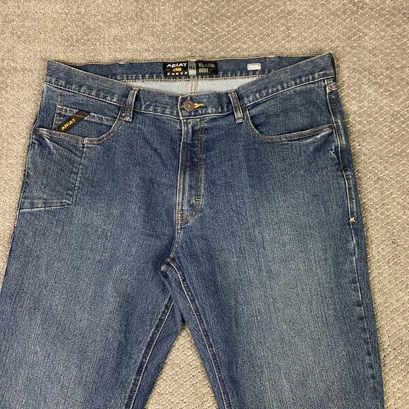 Ariat Rebar M4 Relaxed Boot Cu tJeans Men's 38 x 30 Fits 41 x 30 DuraStretch - Picture 2 of 16